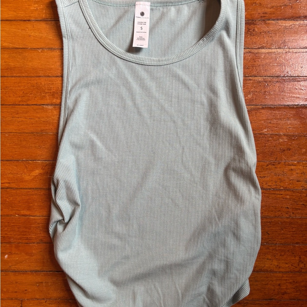 Yogalicious Mint Ribbed Tank Top